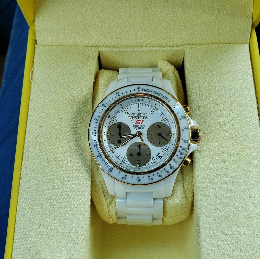Womans ceramic Invicta watch.